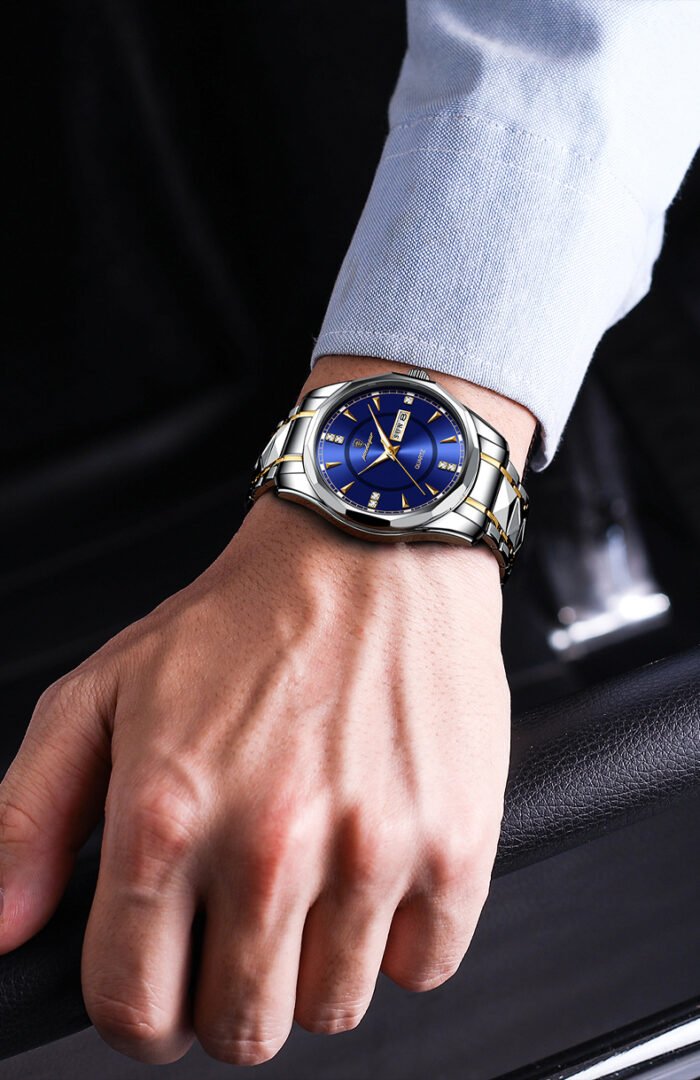 Poedagar Mens Watches Blue Dial Fashion Casual Quartz Watch Waterproof ...