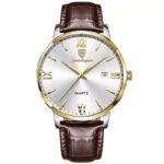 POEDAGAR 826 Luxury Fashion Men Watch Business Leather Quartz Watches Waterproof Luminous Men‘s Wristwach