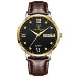 POEDAGAR 856 Leather Men Watch Fashion Casual Sport Leather Quartz Watches Waterproof Luminous Luxury Men‘s Wristwatch