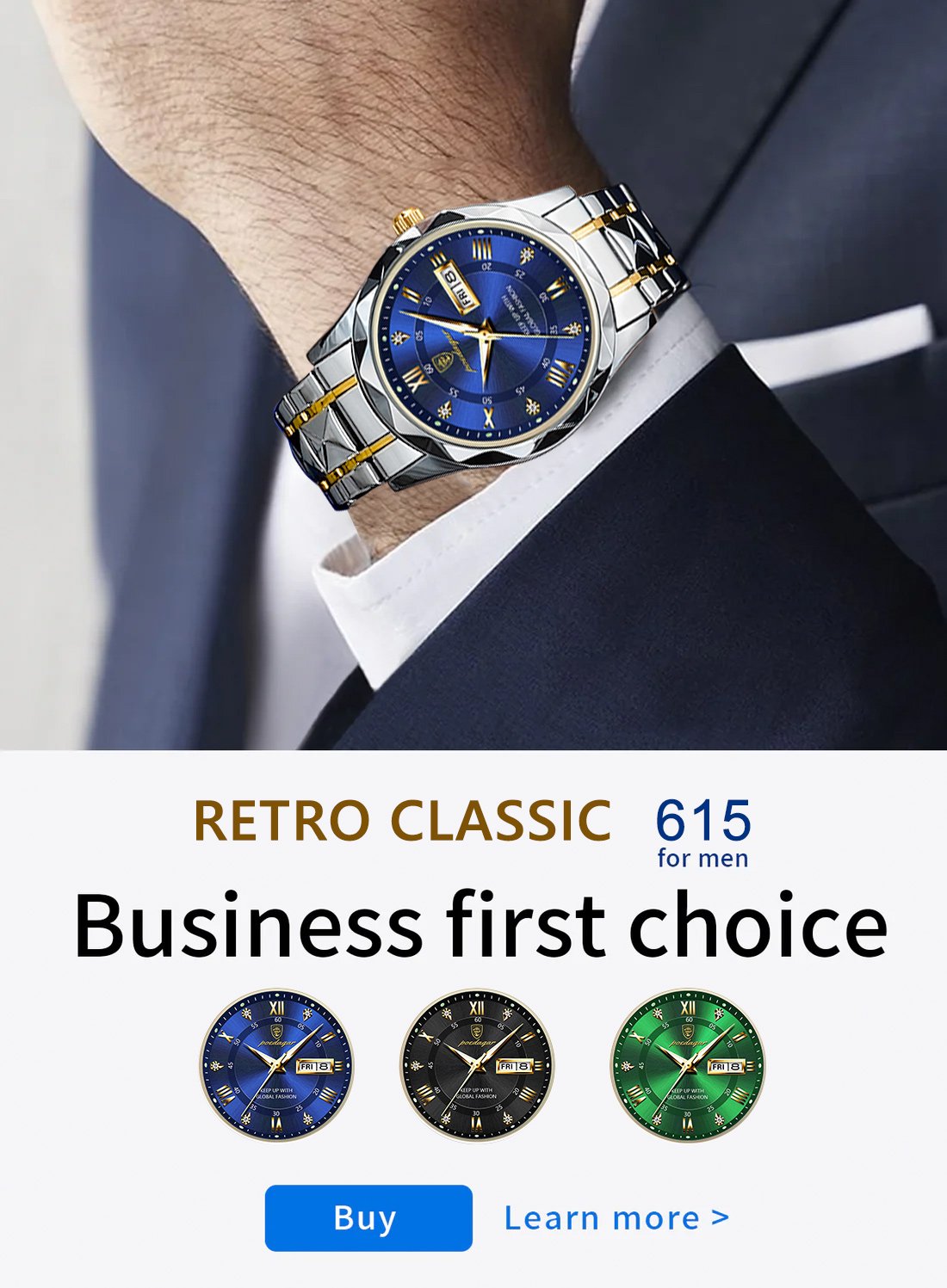 Fashion Men's Sports Watch Luxury Waterproof Stainless Steel Quartz Watch  Men's Business Luminous Watch - Temu Canada