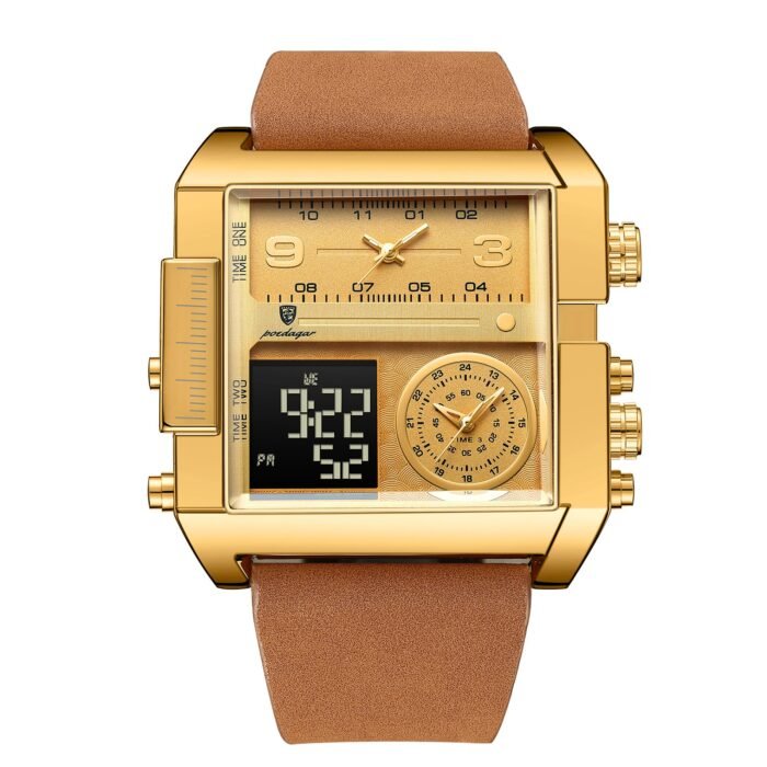 Orologio Sportivo Da Uomo Quadrante Grande Da 50 Mm Movimento Al Quarzo, Cinturino In Pelle E Acciaio Inossidabile Resistente Orologio Da Polso Maschile Di President Da 21,41 € | DHgate