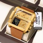 POEDAGAR 997 Luxury Man Big Dial Wristwatch Rectangle Waterproof Luminous Day Week Men Watch Digital Multifunction Men's Watches Quartz Reloj - Image 9