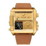 POEDAGAR 997 Luxury Man Big Dial Wristwatch Rectangle Waterproof Luminous Day Week Men Watch Digital Multifunction Men's Watches Quartz Reloj
