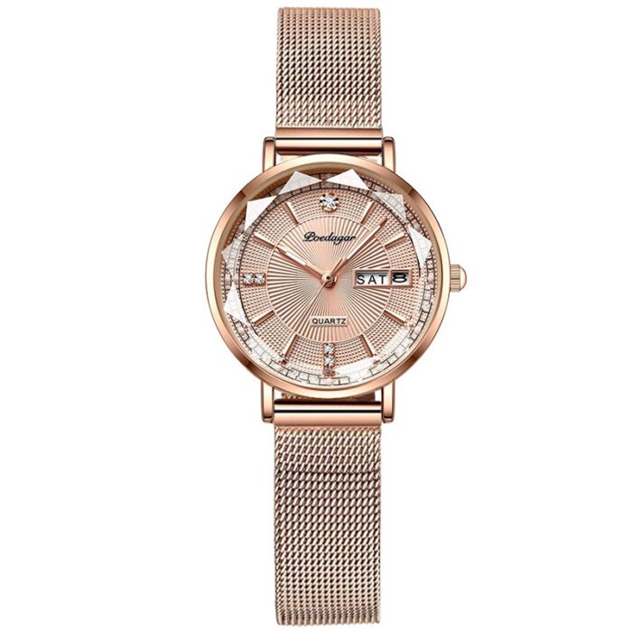 Poedagar 3013 Luxury Women Bracelet Quartz Watches For Women Casual Waterproof Luminous Mesh Stainless Steel Ladies Wristwatches High Quality - Image 1