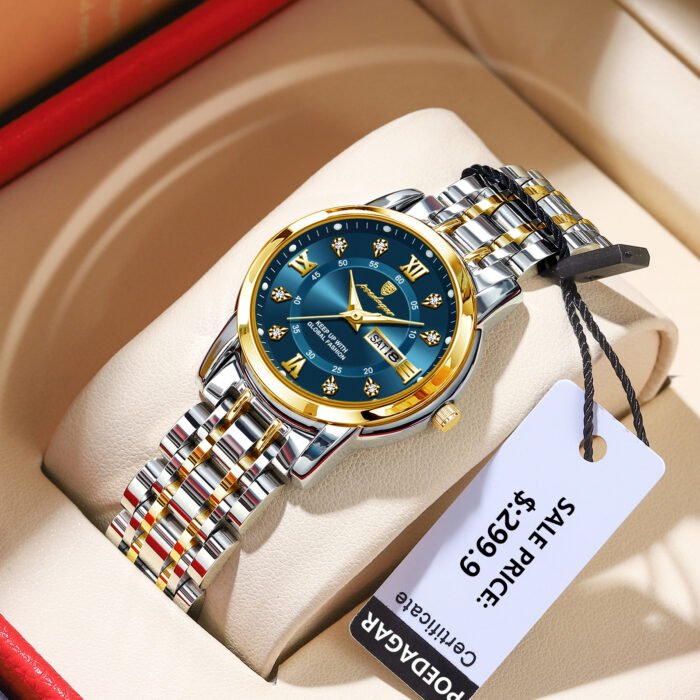 POEDAGAR 769 Luxury Women Wristwatch Luxury Quartz Ladies Watch Waterproof Stainless Steel Luminous Date Week Women's Watches Dress Clock - Image 2
