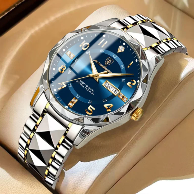 POEDAGAR 858 Luxury Man Wristwatch Waterproof Luminous Date Week Men Watch Sport Stainless Steel Quartz Men's Watches - Image 6