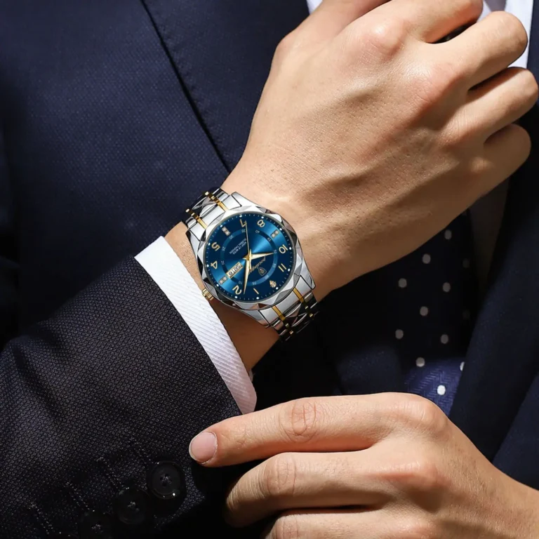 POEDAGAR 858 Luxury Man Wristwatch Waterproof Luminous Date Week Men Watch Sport Stainless Steel Quartz Men's Watches - Image 7