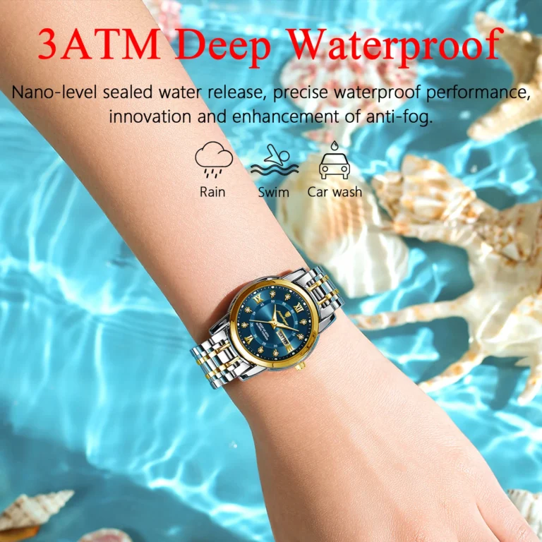 POEDAGAR 769 Luxury Women Wristwatch Luxury Quartz Ladies Watch Waterproof Stainless Steel Luminous Date Week Women's Watches Dress Clock - Image 4