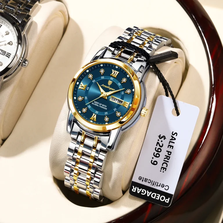 POEDAGAR 769 Luxury Women Wristwatch Luxury Quartz Ladies Watch Waterproof Stainless Steel Luminous Date Week Women's Watches Dress Clock - Image 7