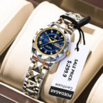 POEDAGAR 306 Luxury Quartz Watch for Ladies Waterproof Luminous Date Week Stainless Steel Watches Elegant Dress Wristwatch - Image 3