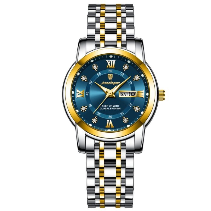 POEDAGAR 769 Luxury Women Wristwatch Luxury Quartz Ladies Watch Waterproof Stainless Steel Luminous Date Week Women's Watches Dress Clock - Image 1