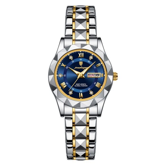 POEDAGAR 306 Luxury Quartz Watch for Ladies Waterproof Luminous Date Week Stainless Steel Watches Elegant Dress Wristwatch - Image 1