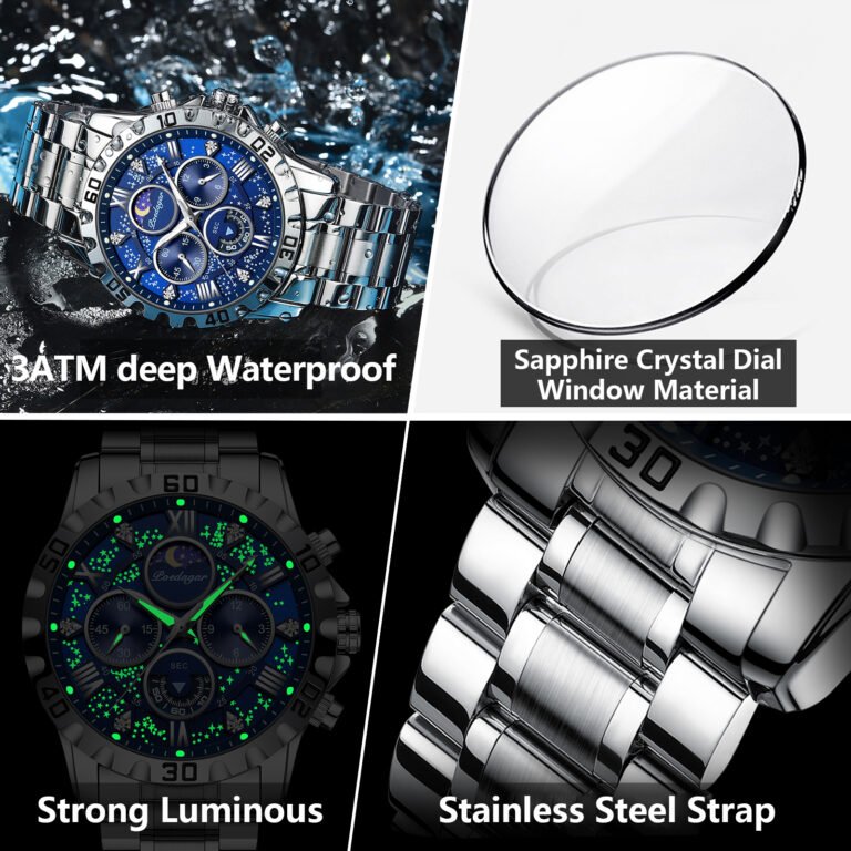 POEDAGAR 973 Luxury Watch for Man Quartz Sports Men Watch Waterproof Luminous Stainless Steel Chronograph Men's Watches Clock Reloj - Image 5