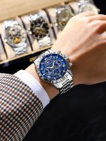 POEDAGAR 973 Luxury Watch for Man Quartz Sports Men Watch Waterproof Luminous Stainless Steel Chronograph Men's Watches Clock Reloj - Image 6