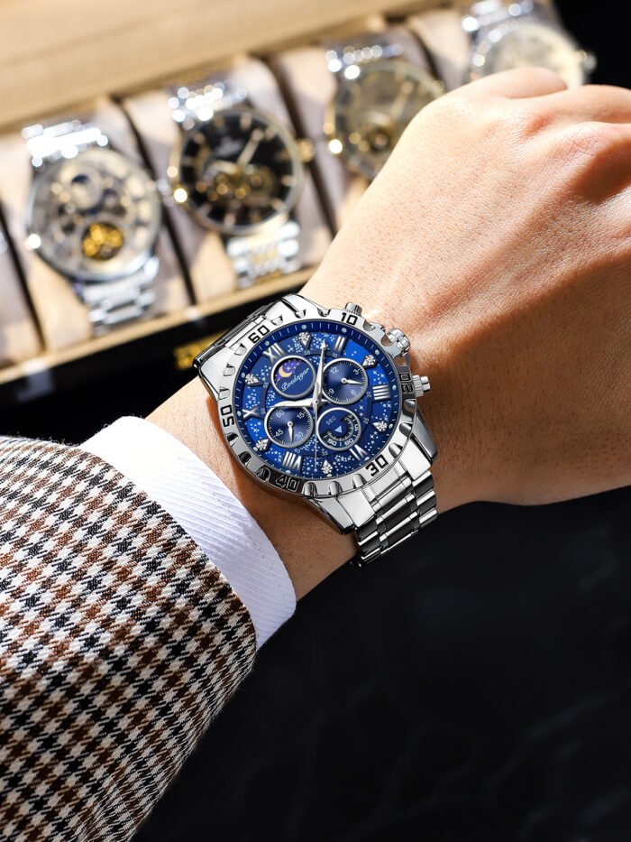 POEDAGAR 973 Luxury Watch for Man Quartz Sports Men Watch Waterproof Luminous Stainless Steel Chronograph Men's Watches Clock Reloj - Image 6