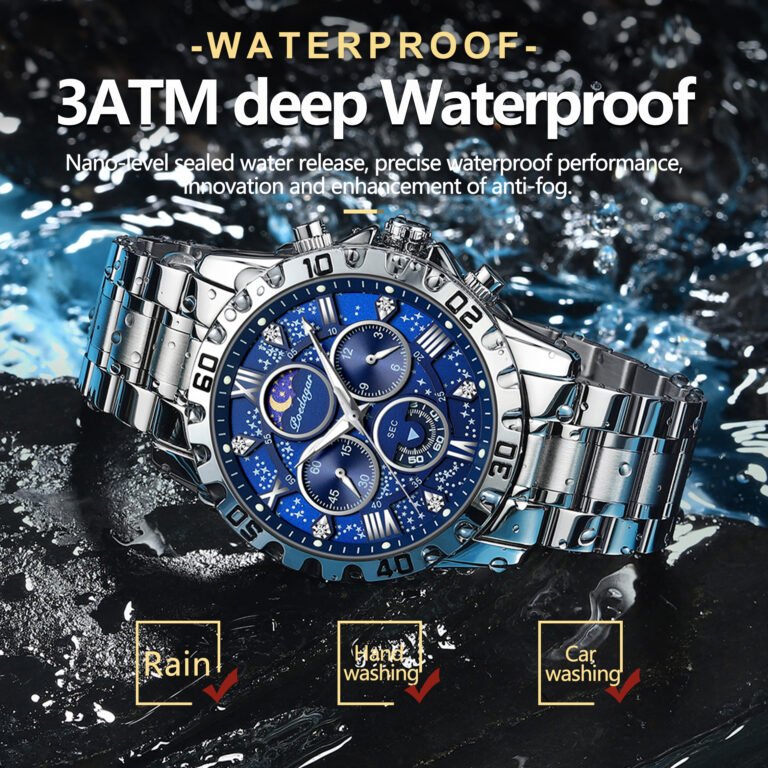 POEDAGAR 973 Luxury Watch for Man Quartz Sports Men Watch Waterproof Luminous Stainless Steel Chronograph Men's Watches Clock Reloj - Image 4