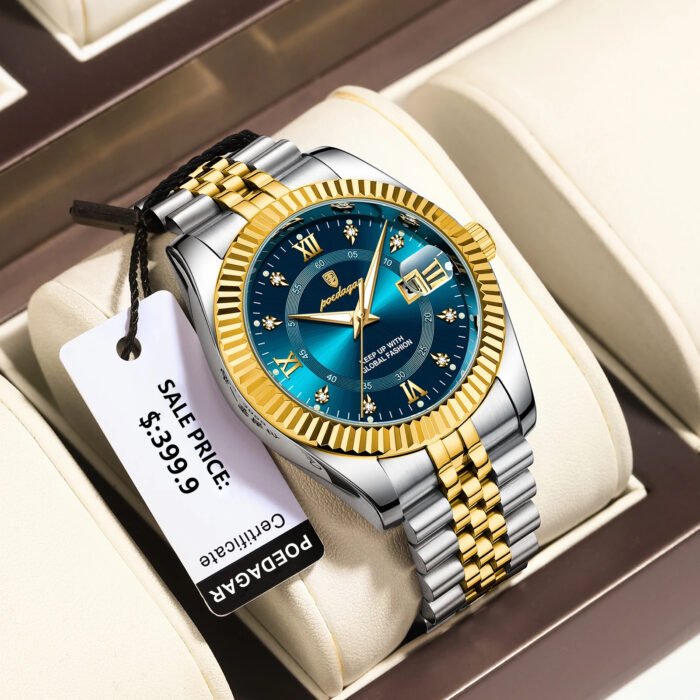 POEDAGAR 910 Luxury Men Watch For Man Waterproof Luminous Date Men Watch Quartz Stainless Steel Men's Watches Male Reloj+box - Image 7