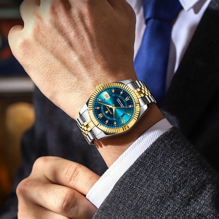 POEDAGAR 910 Luxury Men Watch For Man Waterproof Luminous Date Men Watch Quartz Stainless Steel Men's Watches Male Reloj+box - Image 6