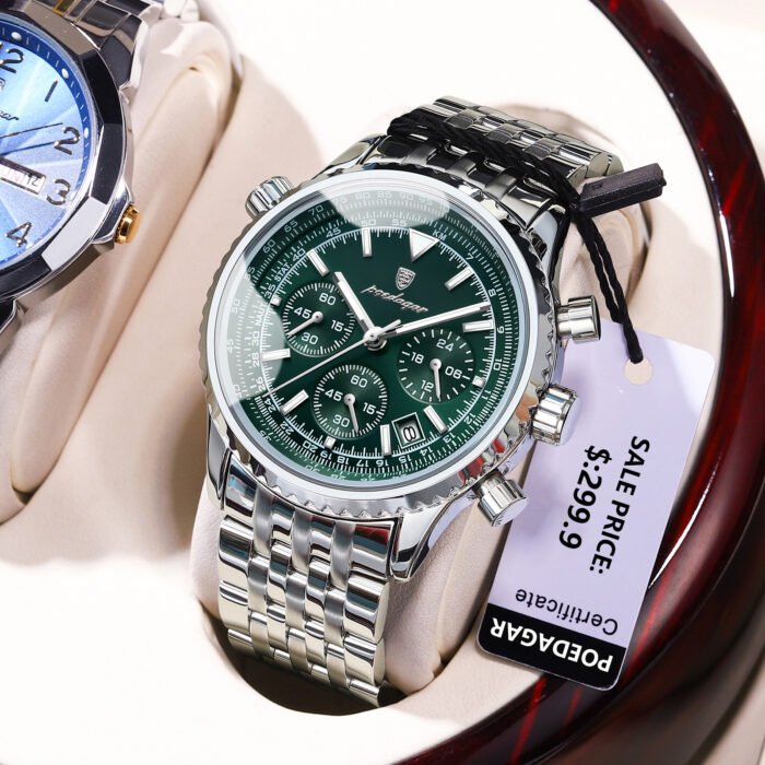 POEDAGAR 960 Luxury Watch for Men Waterproof Luminous Date Chronograph Man Watch Sport Quartz Stainless Steel Men's Watches - Image 8