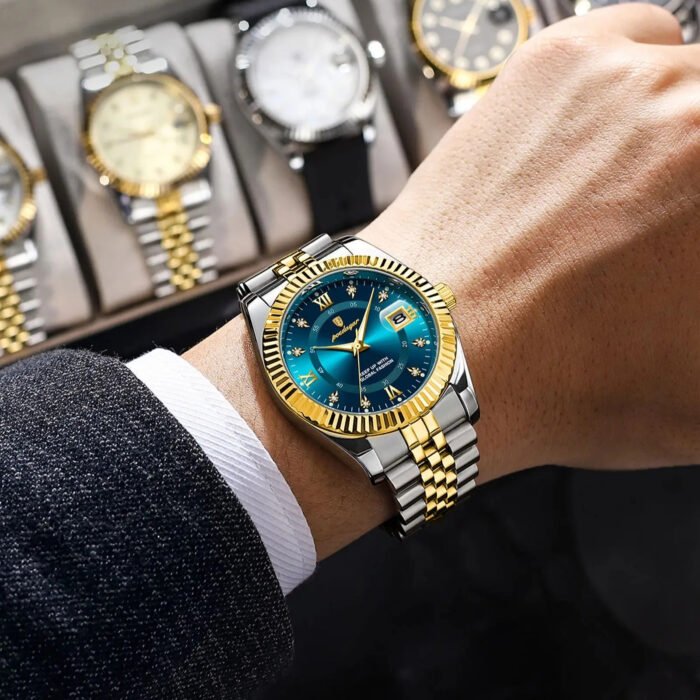 POEDAGAR 910 Luxury Men Watch For Man Waterproof Luminous Date Men Watch Quartz Stainless Steel Men's Watches Male Reloj+box - Image 3