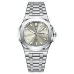 POEDAGAR 853 Luxury Homage Square Man Watch Square Waterproof Luminous Date Week Men Watch Stainless Steel Quartz Men's Watches Reloj+box
