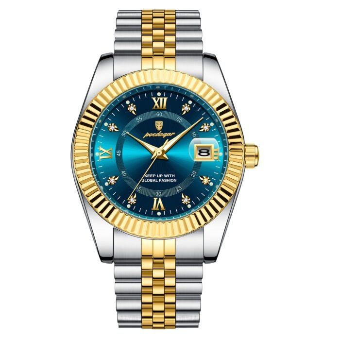 POEDAGAR 910 Luxury Men Watch For Man Waterproof Luminous Date Men Watch Quartz Stainless Steel Men's Watches Male Reloj+box - Image 1