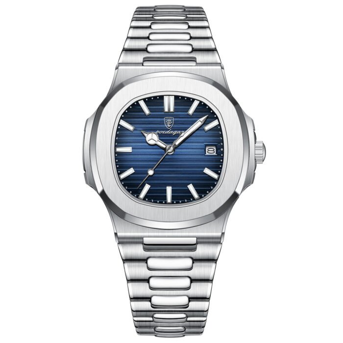 POEDAGAR 613 Top Brand Luxury Brand Man Watch Sports Waterproof Luminous Date Men Wristwatch Square Dial Quartz Men's Watches High Quality Homage Watch - Image 1