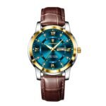 POEDAGAR 936 Luxury Man Wristwatch Waterproof Luminous Date Week Leather Watch For Men Sports Quartz Men's Watches Male Clock Reloj