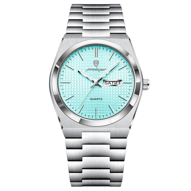 POEDAGAR 821 aqua dial watch