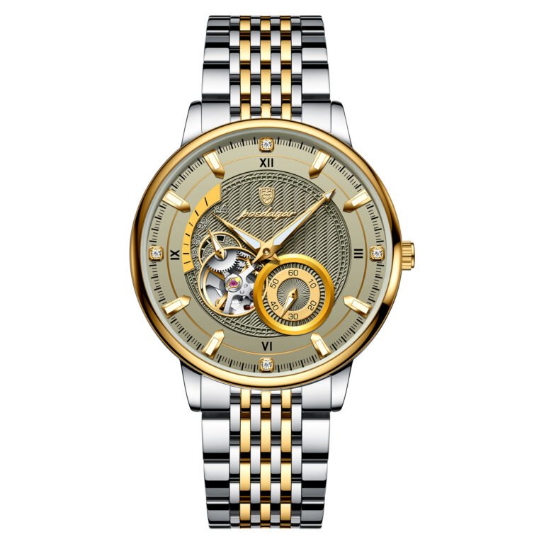 POEDAGAR 1416 gold and silver mechanical watch