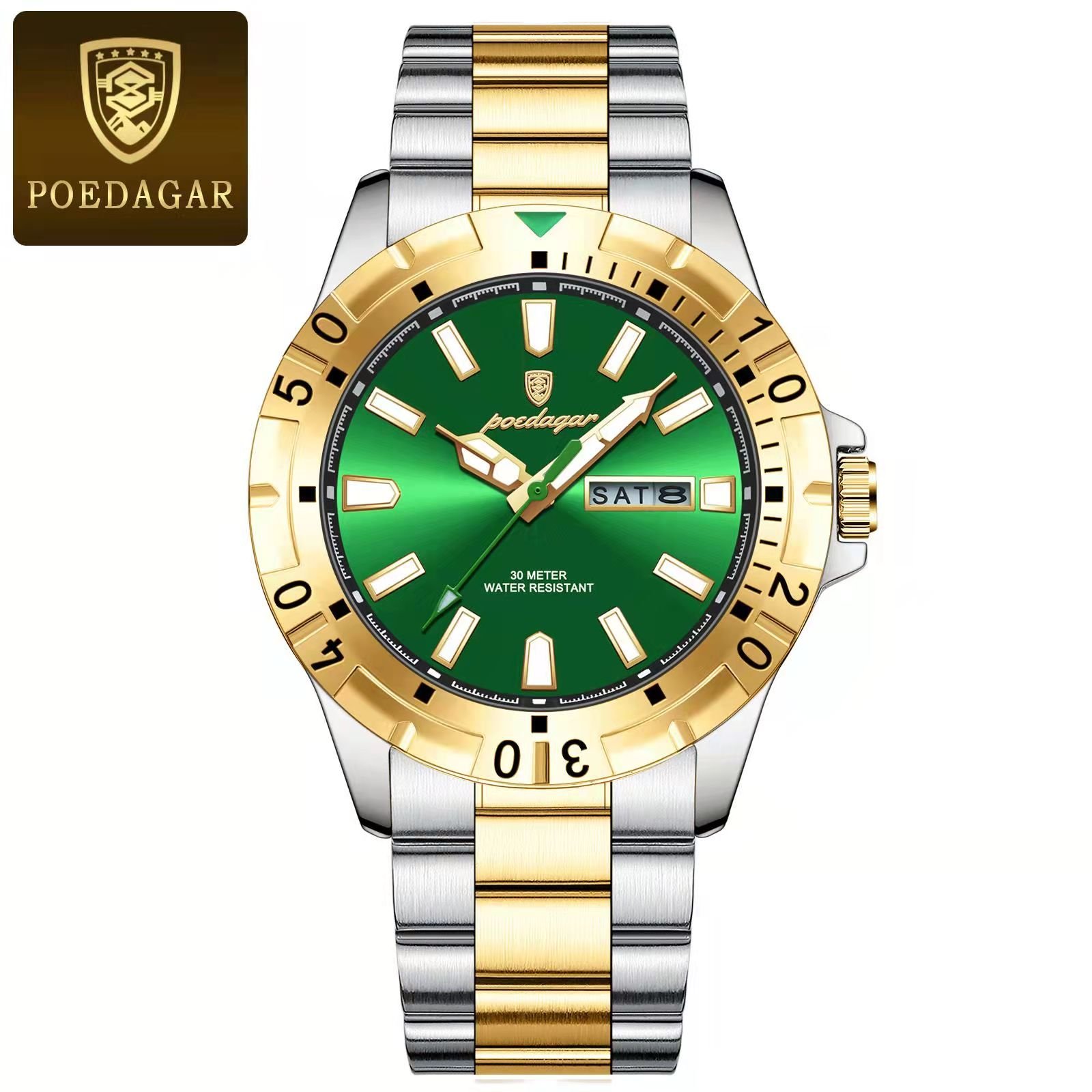 Reloj de cuarzo POEDAGAR 959 para hombre: cronógrafo deportivo de