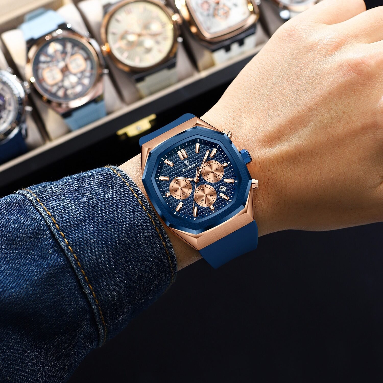 CIVO Orologio Uomo Cronografo In Acciaio Inossidabile – Impermeabile 3 ATM, Quadrante Analogico Con Data, Vetro Minerale, Regalo Elegante Economico