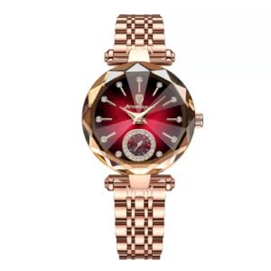 POEDAGAR 719 Ladies Watches Luxury Top Brand Stainless Steel Waterproof Quartz Female Wrist Watch Relogio Feminino Girl - 719 Rose Gold Red