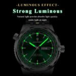POEDAGAR 673 Luxury Watch For Man Stainless Steel Date Week Quartz Men Clock Waterproof Luminous Military High Quality Men's Watches - Image 5