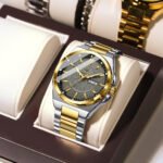 POEDAGAR 896 Fashion Classic Men Wristwatches Stainless Steel Waterproof Luminous Man Watch Date Week Quartz Business Men's Watches - Image 3