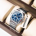POEDAGAR 834 Best Luxury Man Quartz Watch Nice Square Watch For Men Waterproof Luminous Date Stainless Steel Men's Watches Sports Fitness Clock Homage Watch reloj - Image 2