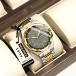 POEDAGAR 896 Fashion Classic Men Wristwatches Stainless Steel Waterproof Luminous Man Watch Date Week Quartz Business Men's Watches - Image 8