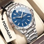 POEDAGAR 683 Luxury Watch For Man Stainless Steel Date Week Quartz Men Clock Waterproof Luminous Military High Quality Men's Watches - Image 9