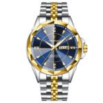 POEDAGAR 674 Luxury Watch For Man Stainless Steel Date Week Quartz Men Clock Waterproof Luminous Military High Quality Men's Watches