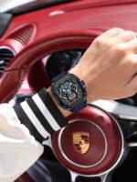 POEDAGAR 694 Men's High Quality Sport Watch - 30m Waterproof Stainless Steel Case, Luminous Dial, Silicone Strap, Nice Watches For Men - Image 10