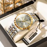 POEDAGAR 675 Fashion Business Men's Watch Luminous Waterproof Week Date Luxury Man Wristwatch Stainless Steel Quartz Watches For Men - Image 2