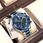 POEDAGAR 697 Top Luxury Man Wristwatch Date Waterproof Luminous Chronograph Watch For Men Stainless Steel Men's Quartz Watches Reloj - Image 2