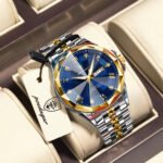 POEDAGAR 698 Fashion Luxury Men Watch Top Original Waterproof Luminous Date Week Man Wristwatch Stainless Steel Quartz Men's Watches - Image 4