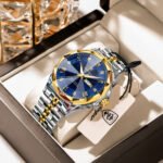 POEDAGAR 698 Fashion Luxury Men Watch Top Original Waterproof Luminous Date Week Man Wristwatch Stainless Steel Quartz Men's Watches - Image 5