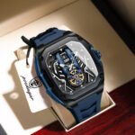 POEDAGAR 694 Men's High Quality Sport Watch - 30m Waterproof Stainless Steel Case, Luminous Dial, Silicone Strap, Nice Watches For Men - Image 3
