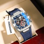 POEDAGAR 9051  Luxury Watches For Men Sport Casual Waterproof Luminous Date Man Wristwatch Chronograph Quartz Silicone Men Watch Reloj - Image 3