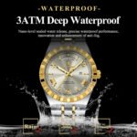 POEDAGAR 675 Fashion Business Men's Watch Luminous Waterproof Week Date Luxury Man Wristwatch Stainless Steel Quartz Watches For Men - Image 8