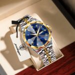 POEDAGAR 698 Fashion Luxury Men Watch Top Original Waterproof Luminous Date Week Man Wristwatch Stainless Steel Quartz Men's Watches - Image 6