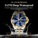 POEDAGAR 698 Fashion Luxury Men Watch Top Original Waterproof Luminous Date Week Man Wristwatch Stainless Steel Quartz Men's Watches - Image 7