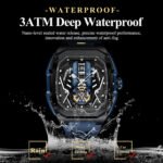 POEDAGAR 694 Men's High Quality Sport Watch - 30m Waterproof Stainless Steel Case, Luminous Dial, Silicone Strap, Nice Watches For Men - Image 4